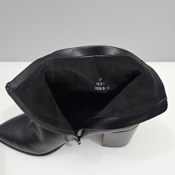 Jeffrey Campbell Duncann Ankle Bootie Womens 10 Black Pointed Toe Heeled Chic - Picture 11 of 15